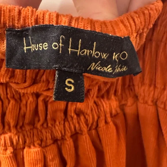 House of Harlow Orange Corduroy Women's Skirt - Picture 2 of 5